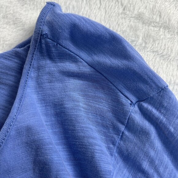 Habitat Womens Blue 3/4 Sleeve Tunic Top W/ Knot Detail Large 100% Cotton Casual - Picture 4 of 9